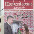 Aufsteller Hochzeitshaus Ansbach