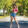 Leonita - Posing On The Street