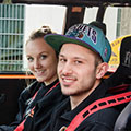 Selina Rose und Patrick Heine beim Start am Samstag
