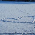 Ein Herz im Schnee
