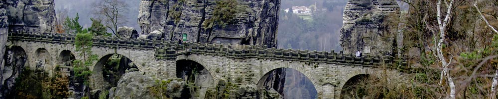 Die Basteibrücke in der sächsischen Schweiz